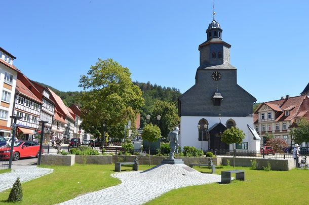 Bad Grund Marktplatz evangelische Kirche